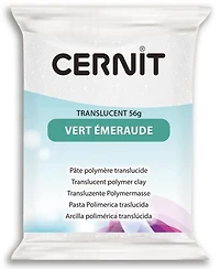 Translucent Polymer Modelling Clay Emerald Green 56