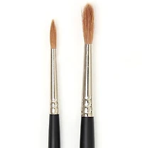 Pinceau manche court/poils de martre rond - #2