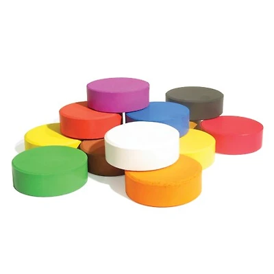 Brightly-coloured paint discs - BURNT UMBER