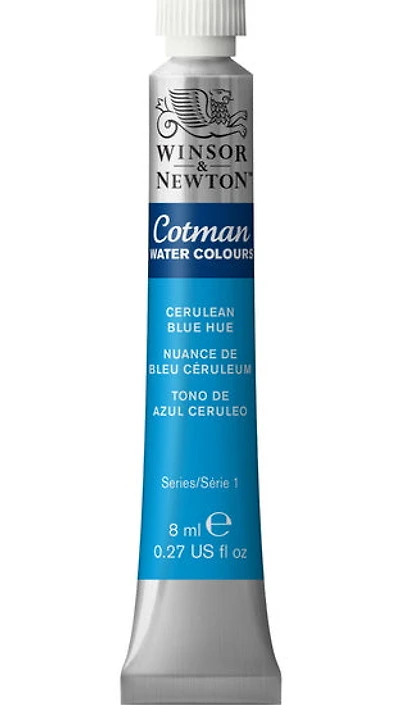 Aquarelle cotman - 8ml - nuance bleu de céruléum - s1