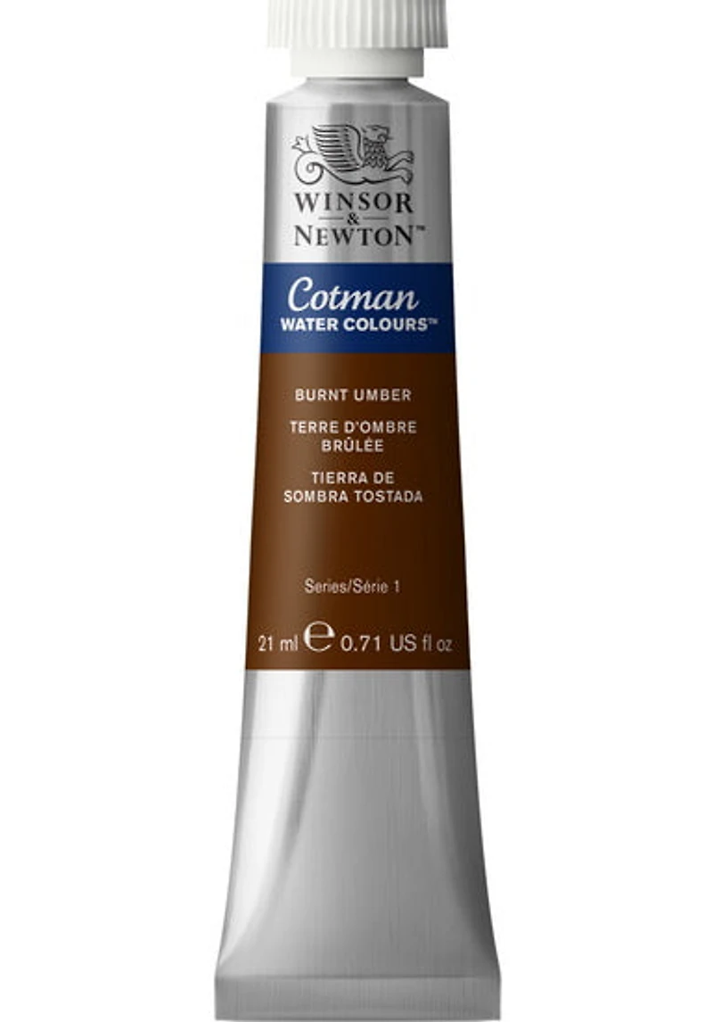 Cotman watercolour - 21ml - burnt umber - s1