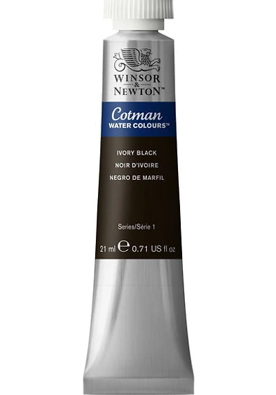 Aquarelle cotman - 21ml - noir d'ivoire - s1