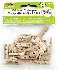 45 Clothespins - 2.5cm - natural