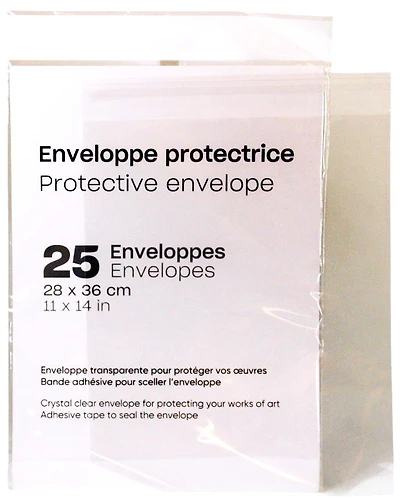 Pack of 25 protective envelopes - 11 x 14 "
