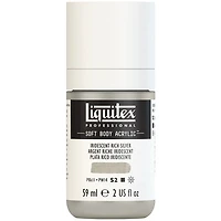 Soft body acrylic - 2oz - iridescent rich silver - s2