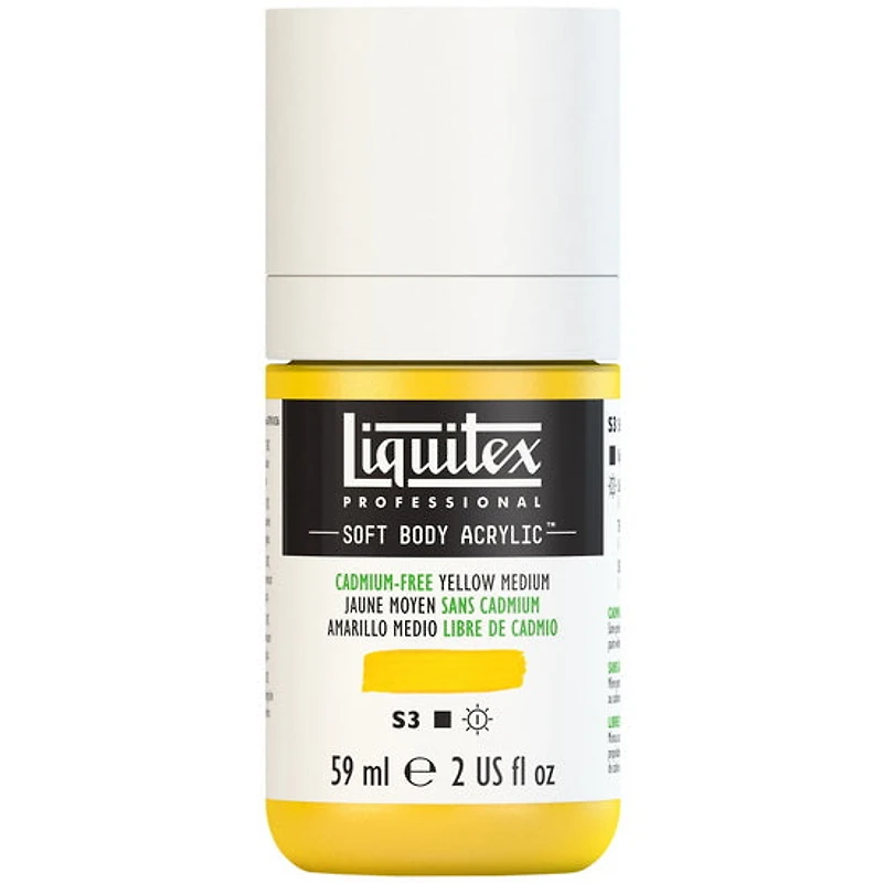 Acrylique sb - 2oz - jaune moyen sans cadmium - s3