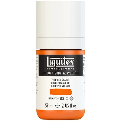 Soft body acrylic - 2oz - vivid red orange - s3