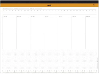 Undated Weekly Desk Pad - A3