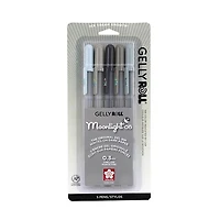 Set of 5 gel pens gelly roll moonlight gray