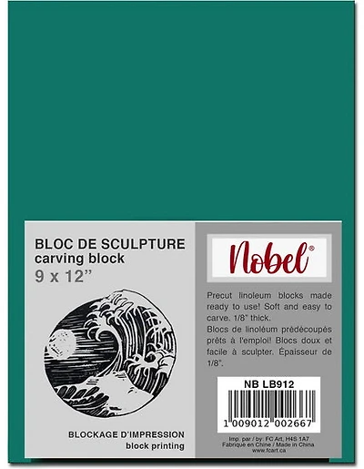 Plaques de linogravure - 9 x 12 pouces