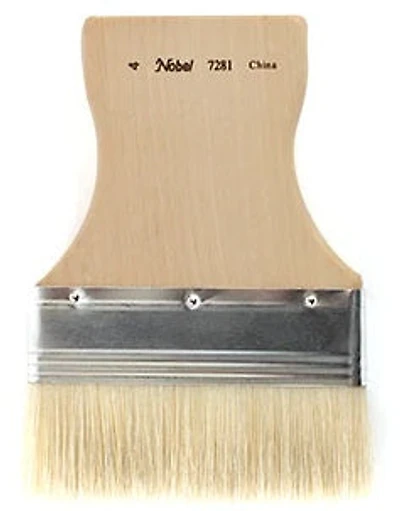 Brosse en soie de porc blanche - #4 centimeter