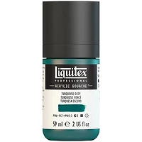 Acrylic gouache - 2oz - deep turquoise - s1