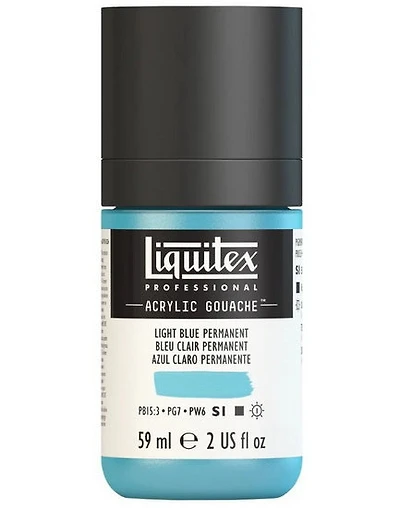 Gouache acrylique - 2oz - bleu clair permanent - s1