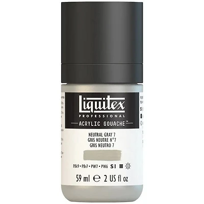 Acrylic gouache - 2oz - neutral grey 7 - s1