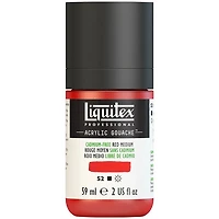 Gouache acrylique - 2oz - rouge moyen sans cadmium - s2