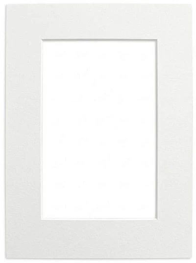 Mat White Heart - 5x7/4x6"
