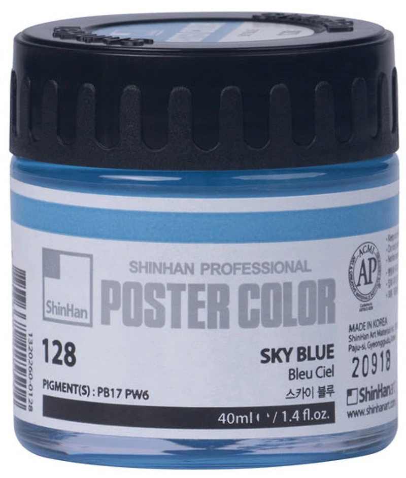 Peinture d'affiche 40ml bleu ciel