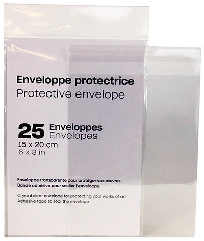 Ens. 25 enveloppes protectrices - 6x8 po