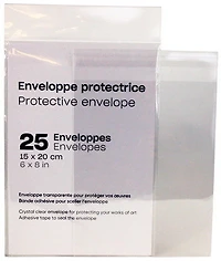 Ens. 25 enveloppes protectrices - 6x8 po