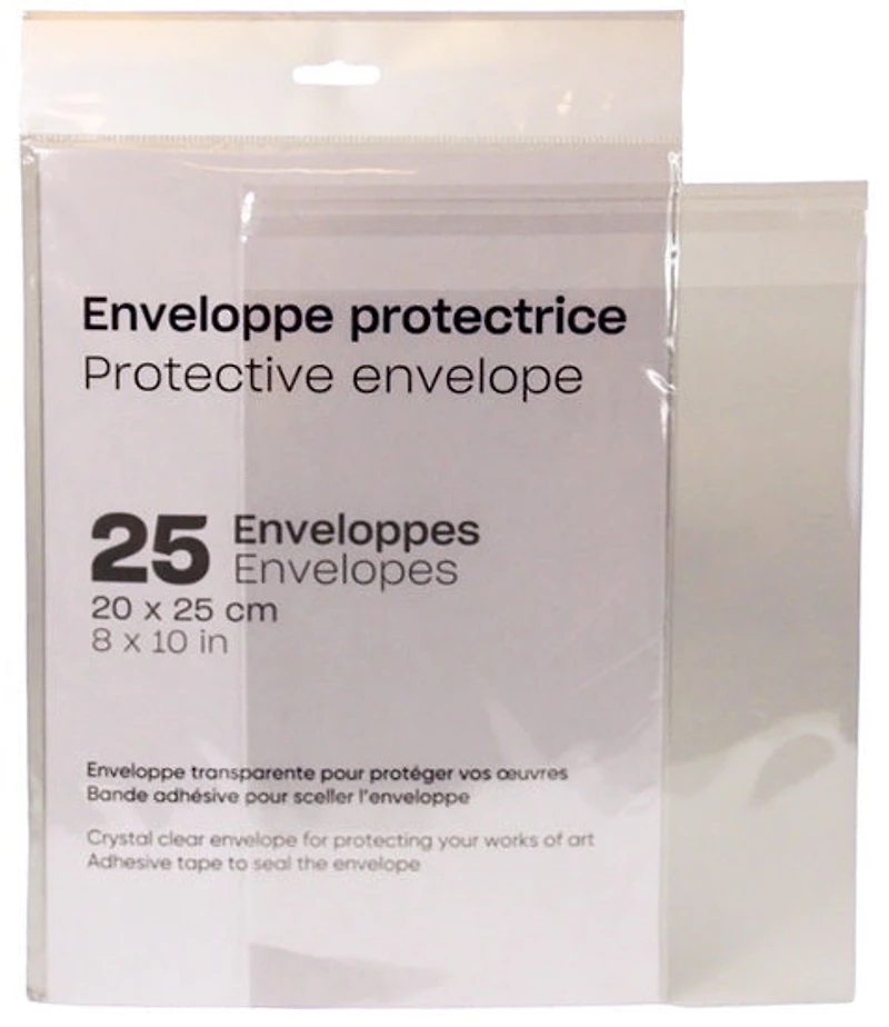 Pack of 25 protective envelopes - 8 x 10 "