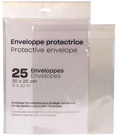 Pack of 25 protective envelopes - 8 x 10 "