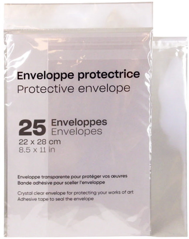 Pack of 25 protective envelopes - 8.5 x 11"