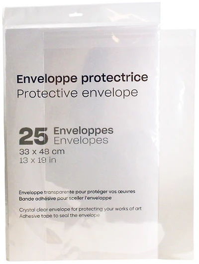 Pg. 25 protective envelopes - 13 x 19 "