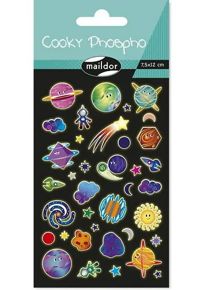 Autocollants *cooky* phospho. planetes