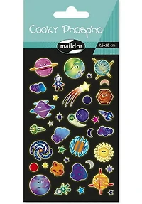 Autocollants *cooky* phospho. planetes