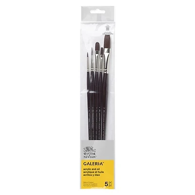 Set of 5 Long Galeria Brushes