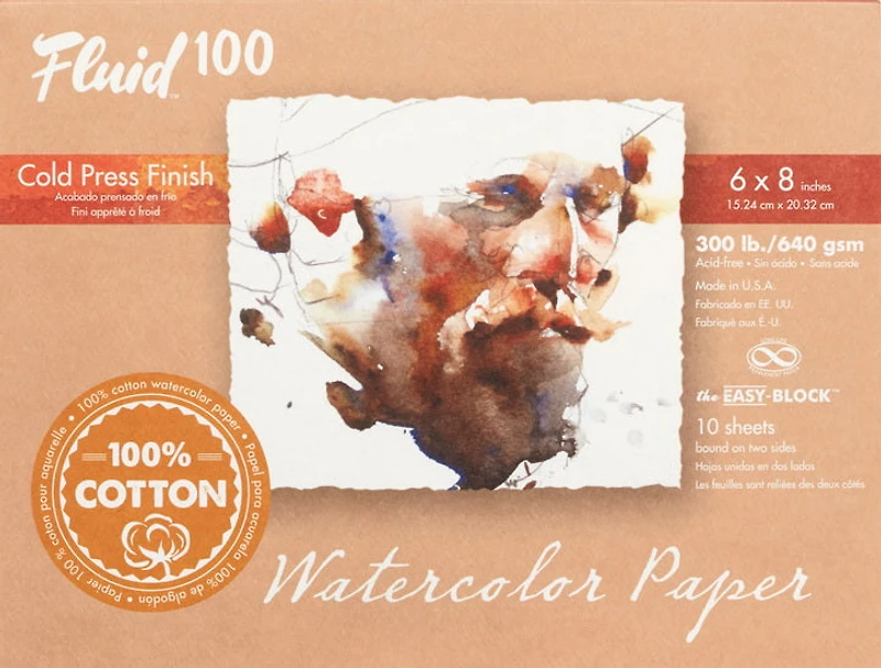 Watercolor pad 100% cotton - cp - 300lb
