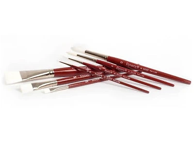 Pinceau manche court/poils synthétiques angulaire - 1/2po