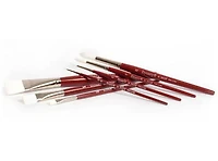 Pinceau manche court/poils synthétiques angulaire - 1/2po