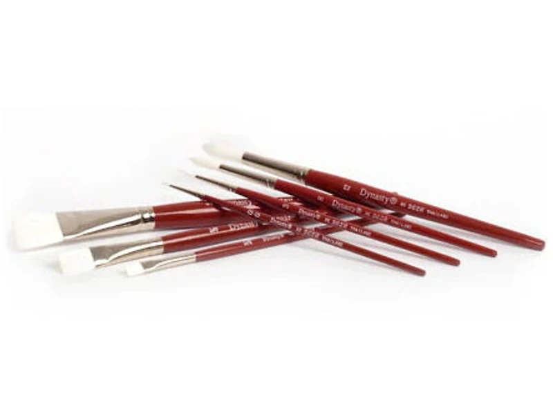 Pinceau manche court/poils synthétiques traceur long