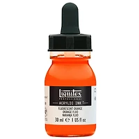 Encre acrylique orange fluo - 30ml