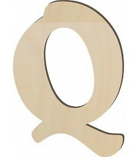 **Wooden Letter Q 10 In