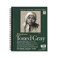 Bloc papier teinté - s400 - 9x12 - gris (50f)