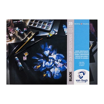 Black Watercolour Paper Postcards - 10X14CM