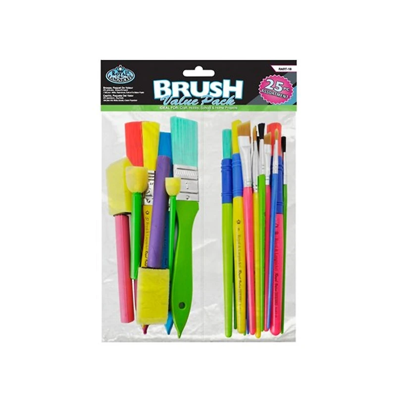 Ens. pinceaux d'artisanat 25 pcs
