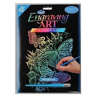 Gravure arc-en-ciel papillons