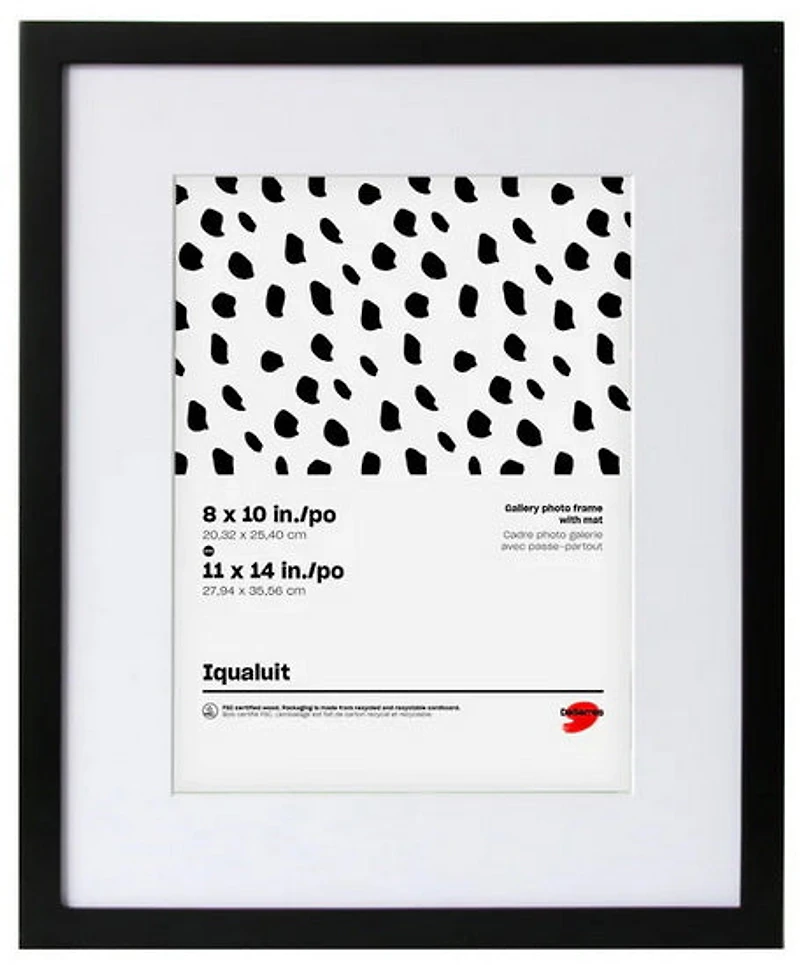 Gallery Photo Frame Black 11X14" mat 8X10"