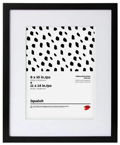 Cadre photo galerie noir 11x14po pp 8x10po