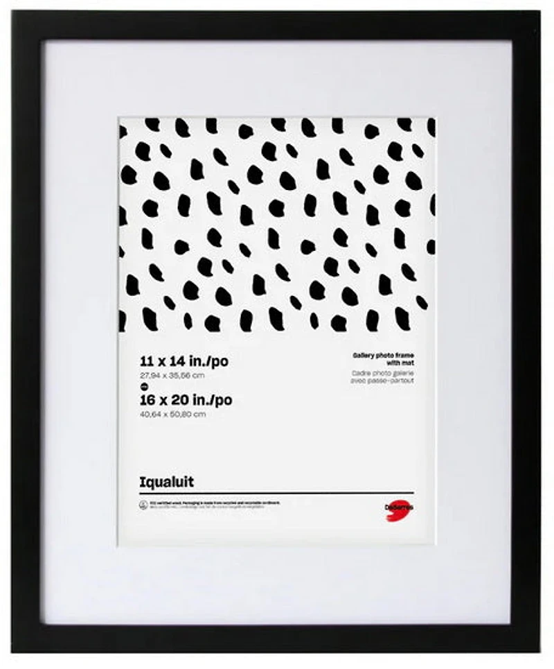 Cadre photo galerie noir 18x240po pp 16x20po