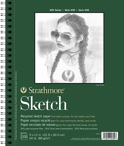 Recycled sketch pad - 9x12in (100s)