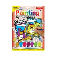 Set of 2 My First Paint By Numbers Dinosaur