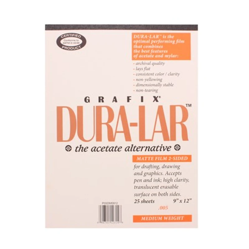 Dura-Lar Pad 0.005 Matte - 9X12"