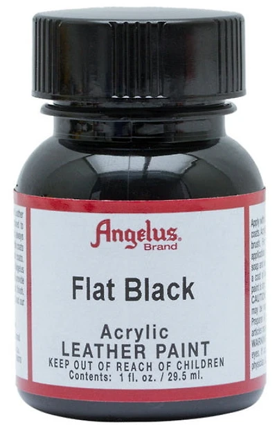Acrylique pour cuir     - noir plat ounce - 1 ounce