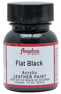 Acrylique pour cuir     - noir plat ounce - 1 ounce