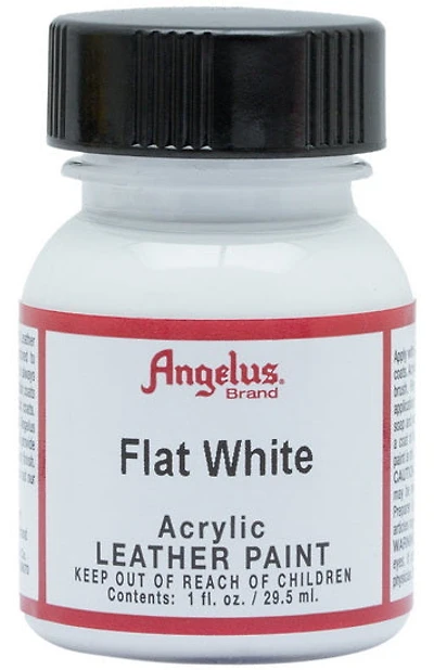 Acrylique pour cuir - blanc plat ounce - 1 ounce