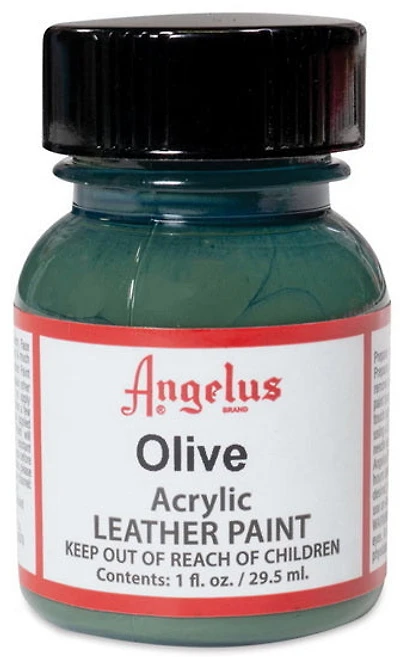 Acrylic Leather Paint - OLIVE OUNCE - 1 OUNCE